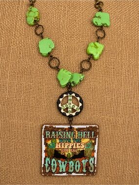 -Gypsy South Raisin Hell with the Hippies and Cowboys Statement  necklace